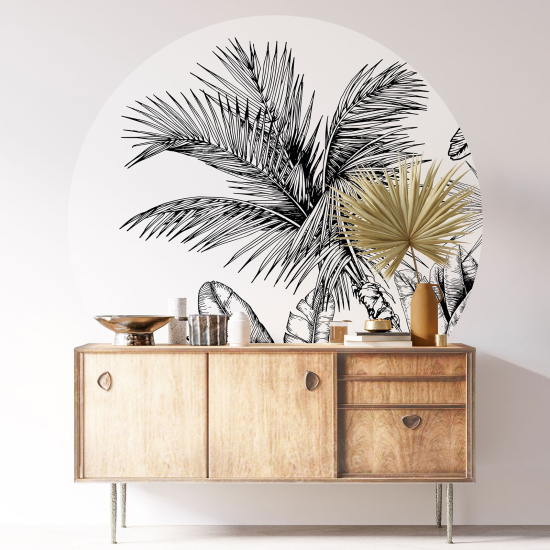 Vinilo Adhesivo Decorativo Redondo - Selva Tropical