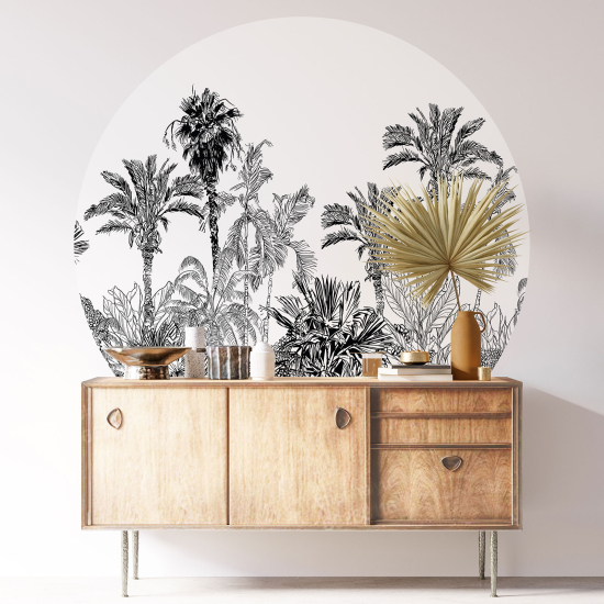 Vinilo Adhesivo Decorativo Redondo - Selva Tropical