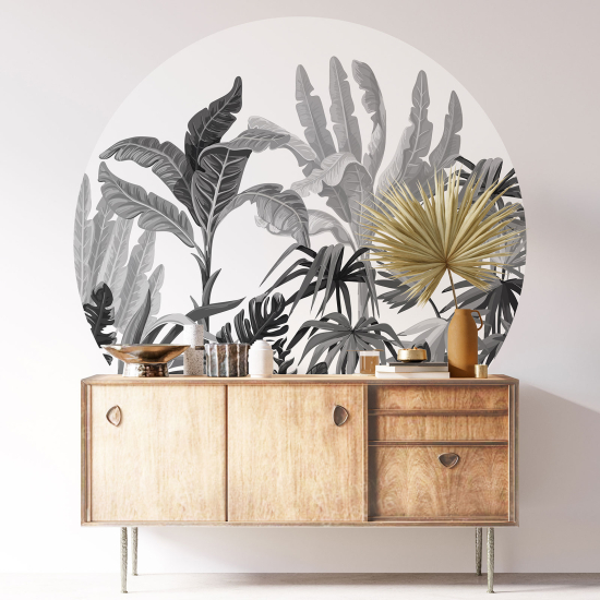 Vinilo Adhesivo Decorativo Redondo - Selva Tropical