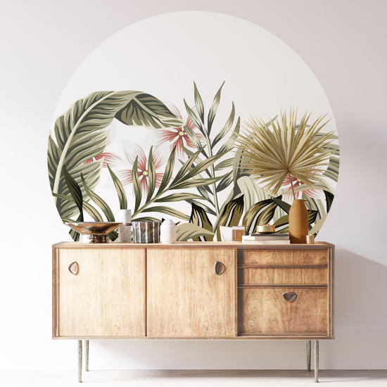 Vinilo Adhesivo Decorativo Redondo - Selva tropical