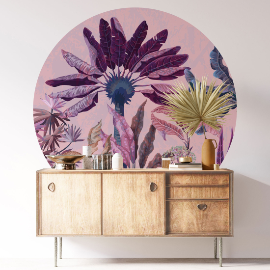 Vinilo Adhesivo Decorativo Redondo - Selva Tropical