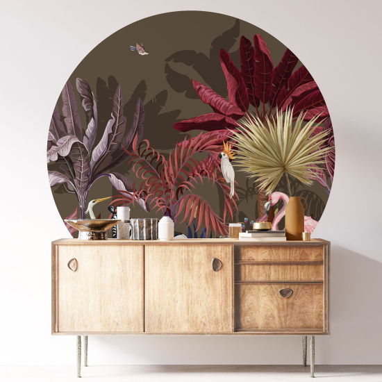 Vinilo Adhesivo Decorativo Redondo - Selva Tropical