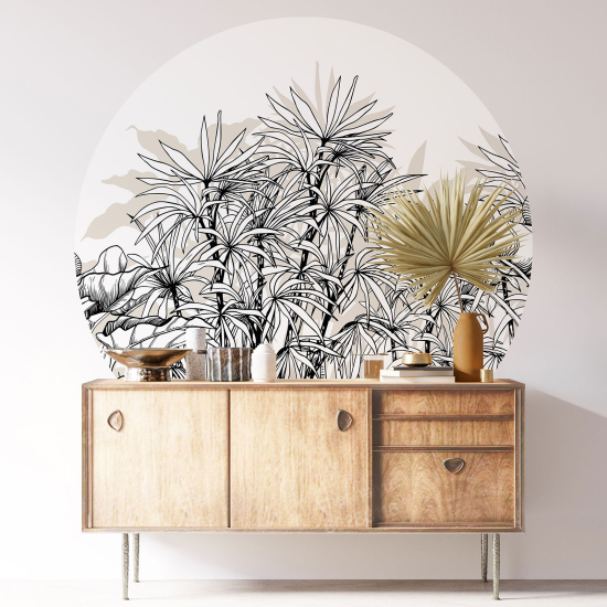 Vinilo Adhesivo Decorativo Redondo - Selva Tropical