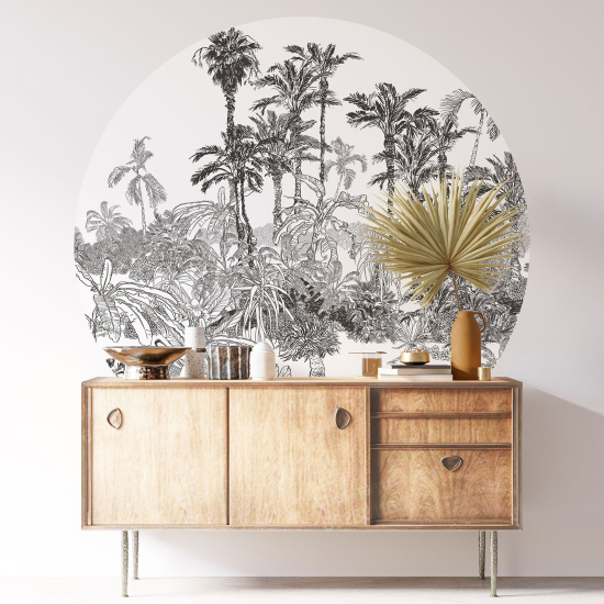 Vinilo Adhesivo Decorativo Redondo - Selva Tropical