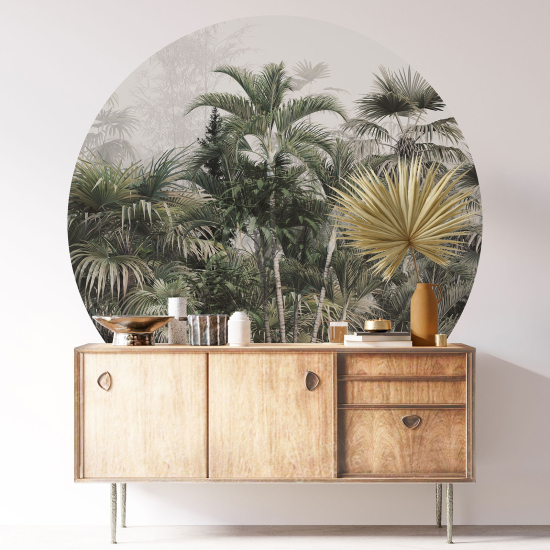 Vinilo Adhesivo Decorativo Redondo - Selva Tropical