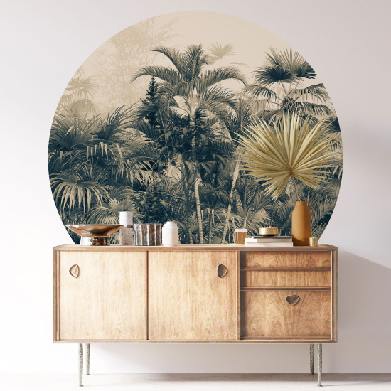 Vinilo Adhesivo Decorativo Redondo - Selva Tropical