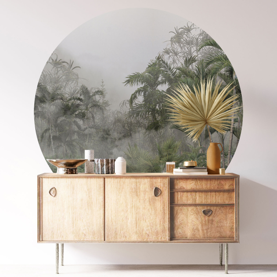 Vinilo Adhesivo Decorativo Redondo - Selva Tropical