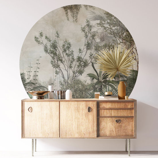 Vinilo Adhesivo Decorativo Redondo - Selva Tropical