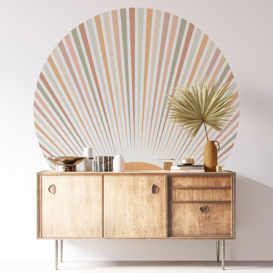 Vinilo Adhesivo Decorativo Redondo - Sol Boho