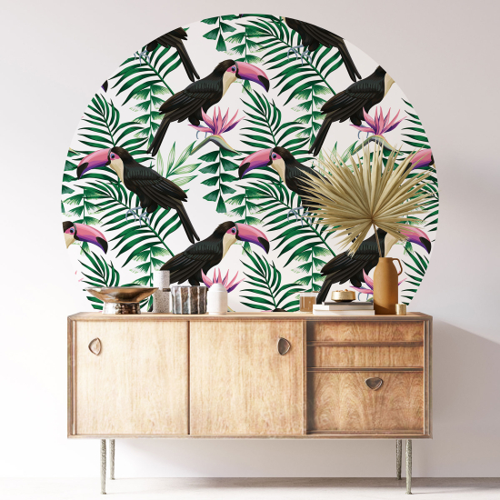 Vinilo Adhesivo Decorativo Redondo - Tucanes