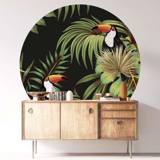 Vinilo Adhesivo Decorativo Redondo - Tucanes