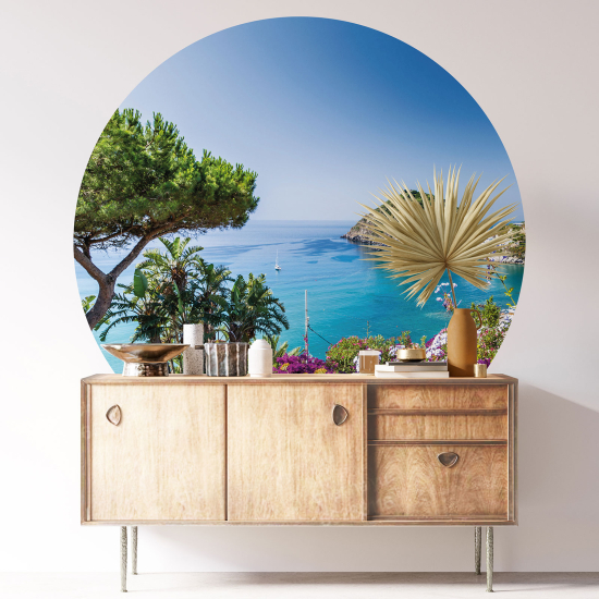 Vinilo Adhesivo Decorativo Redondo - Vista al Mar