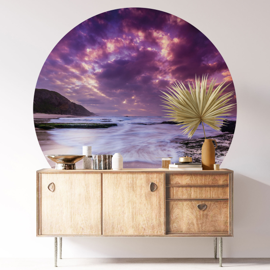 Vinilo Adhesivo Decorativo Redondo - Vista al Mar