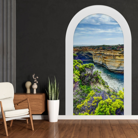 Vinilo Adhesivo Decorativo trampantojo 3D - Acantilados