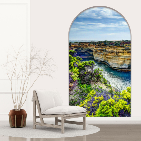 Vinilo Adhesivo Decorativo trampantojo 3D - Acantilados