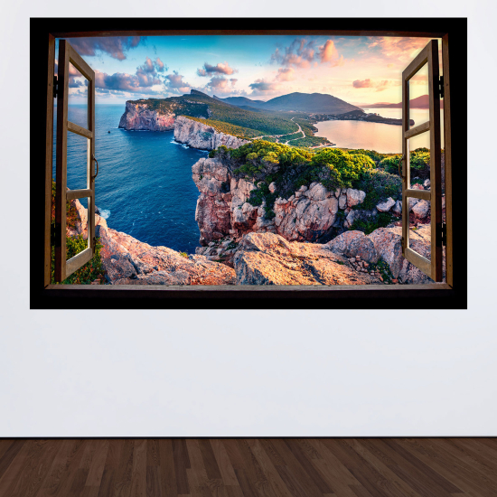 Vinilo Adhesivo Decorativo trampantojo 3D - Acantilados