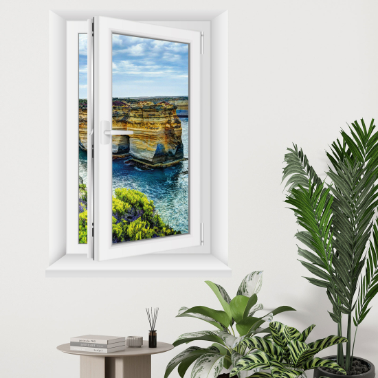 Vinilo Adhesivo Decorativo trampantojo 3D - Acantilados