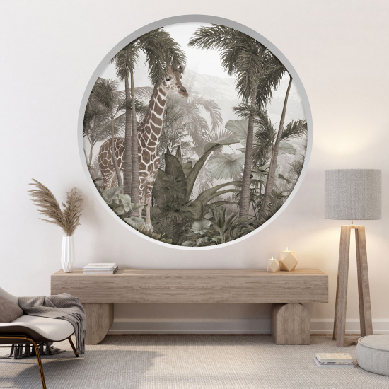 Vinilo Adhesivo Decorativo trampantojo 3D - Animales de la jungla
