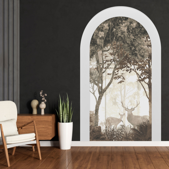 Vinilo Adhesivo Decorativo trampantojo 3D - Animales del Bosque
