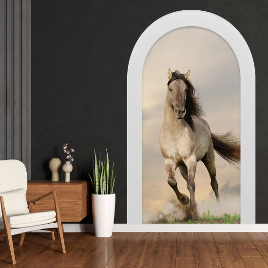 Vinilo Adhesivo Decorativo trampantojo 3D - Caballo