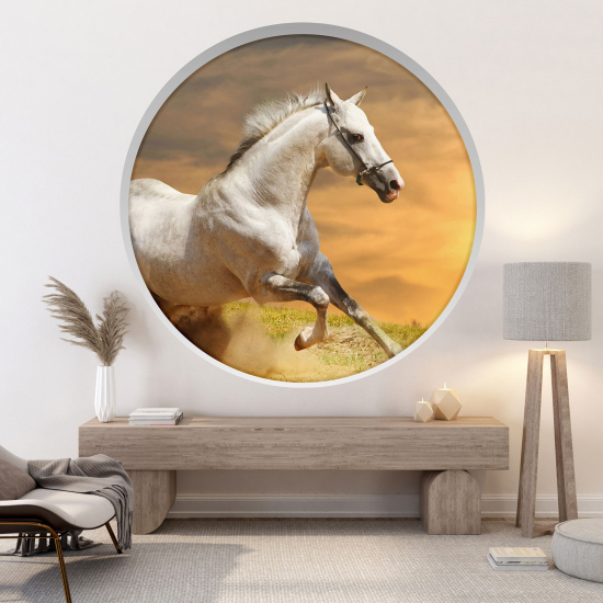 Vinilo Adhesivo Decorativo trampantojo 3D - Caballo