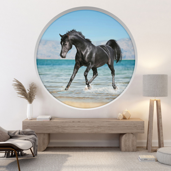 Vinilo Adhesivo Decorativo trampantojo 3D - Caballo