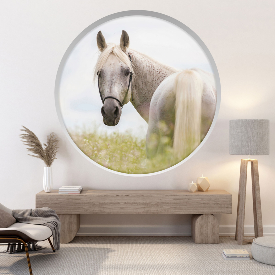 Vinilo Adhesivo Decorativo trampantojo 3D - Caballo