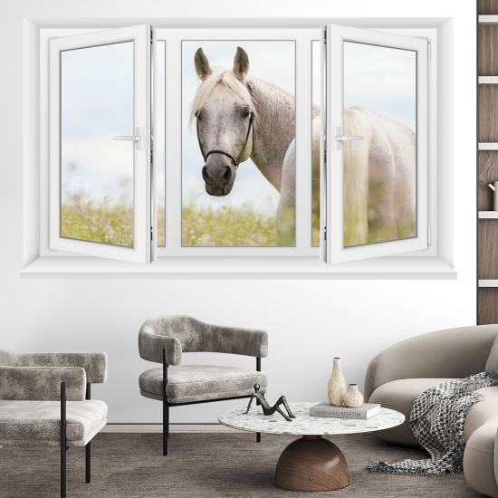 Vinilo Adhesivo Decorativo trampantojo 3D - Caballo