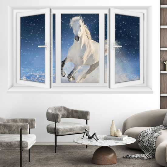 Vinilo Adhesivo Decorativo trampantojo 3D - Caballo