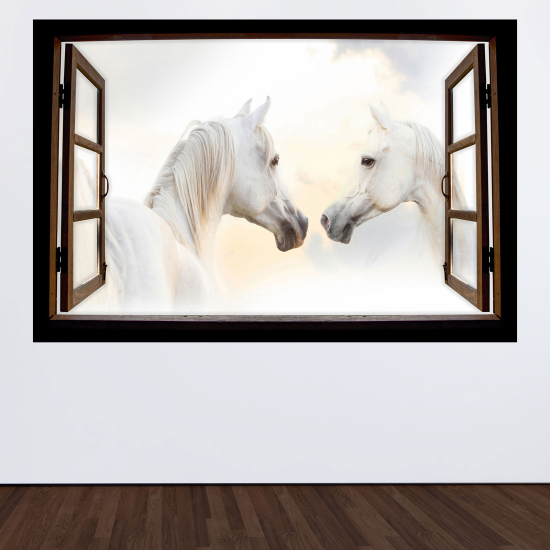 Vinilo Adhesivo Decorativo trampantojo 3D - Caballos