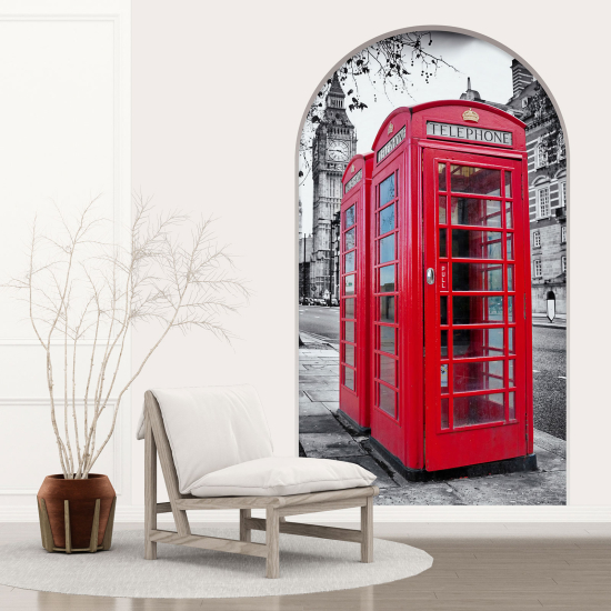 Vinilo Adhesivo Decorativo trampantojo 3D - Cabinas Telefónicas