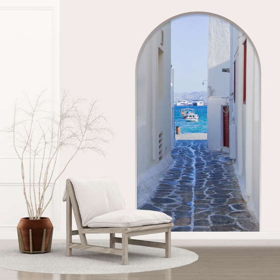 Vinilo Adhesivo Decorativo trampantojo 3D - Callejón griego