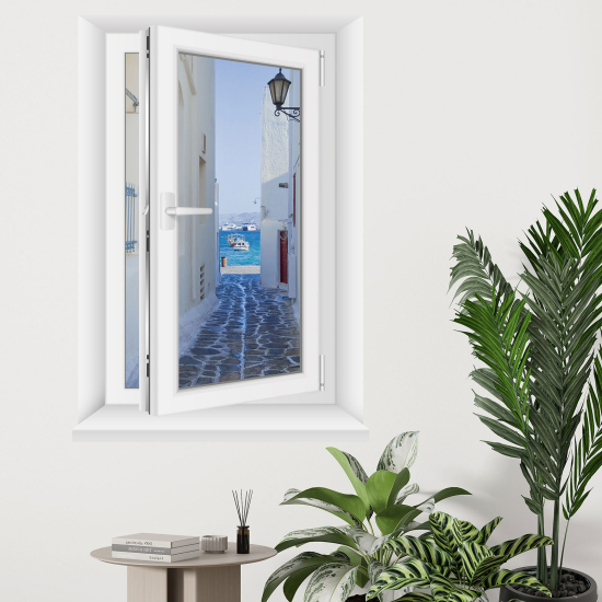 Vinilo Adhesivo Decorativo trampantojo 3D - Callejón griego