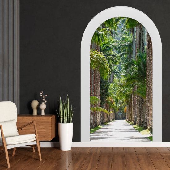 Vinilo Adhesivo Decorativo trampantojo 3D - Callejón Palmiers