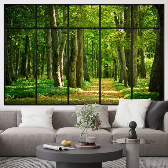 Vinilo Adhesivo Decorativo trampantojo 3D - Camino Bosque