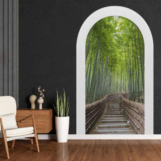 Vinilo Adhesivo Decorativo trampantojo 3D - Camino Bosque