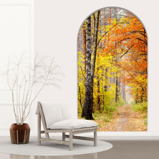 Vinilo Adhesivo Decorativo trampantojo 3D - Camino Bosque