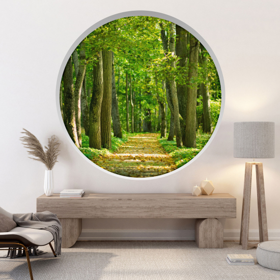 Vinilo Adhesivo Decorativo trampantojo 3D - Camino Bosque
