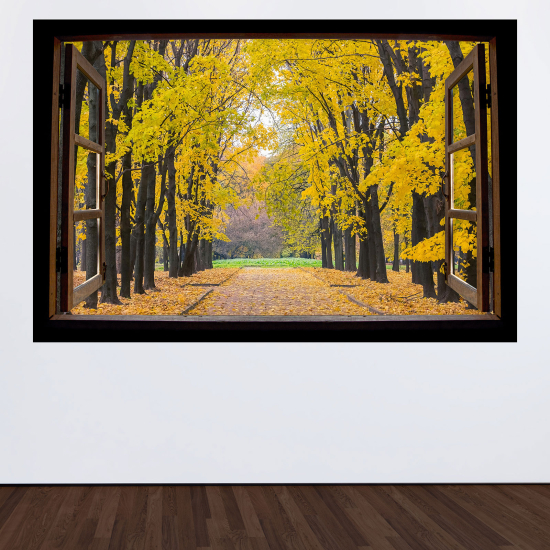 Vinilo Adhesivo Decorativo trampantojo 3D - Camino bosque