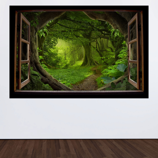 Vinilo Adhesivo Decorativo trampantojo 3D - Camino bosque