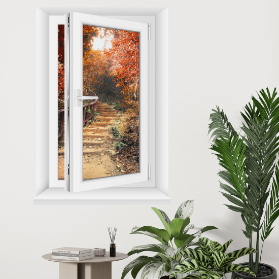 Vinilo Adhesivo Decorativo trampantojo 3D - Camino bosque