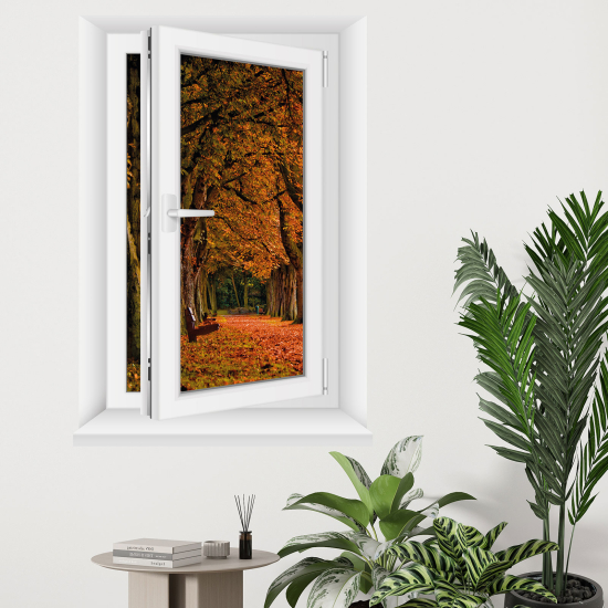 Vinilo Adhesivo Decorativo trampantojo 3D - Camino bosque