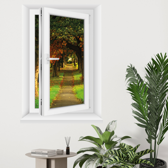 Vinilo Adhesivo Decorativo trampantojo 3D - Camino bosque