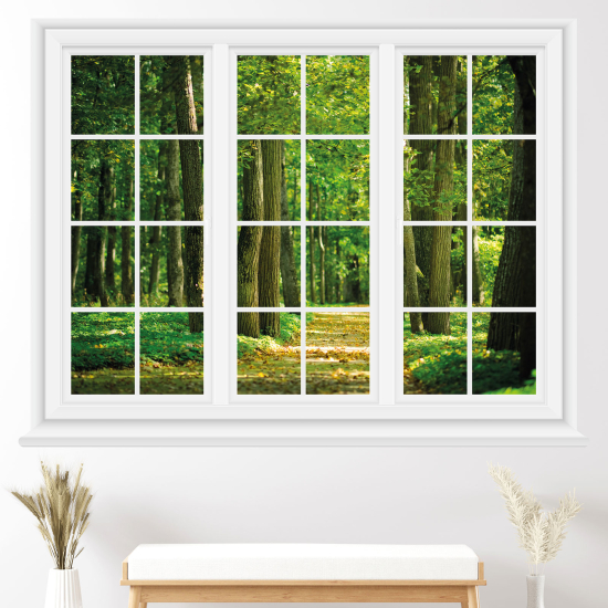 Vinilo Adhesivo Decorativo trampantojo 3D - Camino bosque