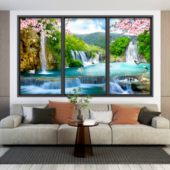 Vinilo Adhesivo Decorativo trampantojo 3D - Cascadas