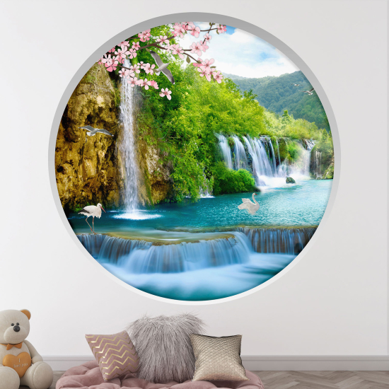 Vinilo Adhesivo Decorativo trampantojo 3D - Cascadas