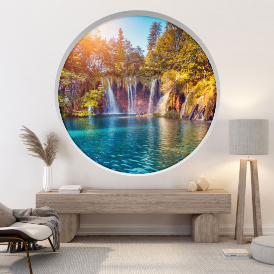 Vinilo Adhesivo Decorativo trampantojo 3D - Cascadas