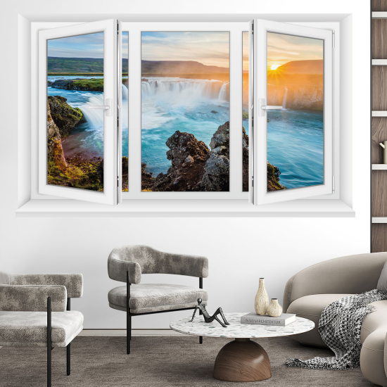 Vinilo Adhesivo Decorativo trampantojo 3D - Cascadas