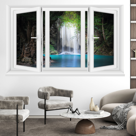 Vinilo Adhesivo Decorativo trampantojo 3D - Cascadas