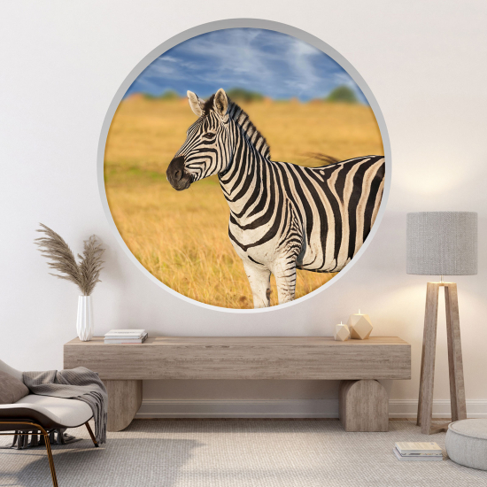 Vinilo Adhesivo Decorativo trampantojo 3D - Cebra